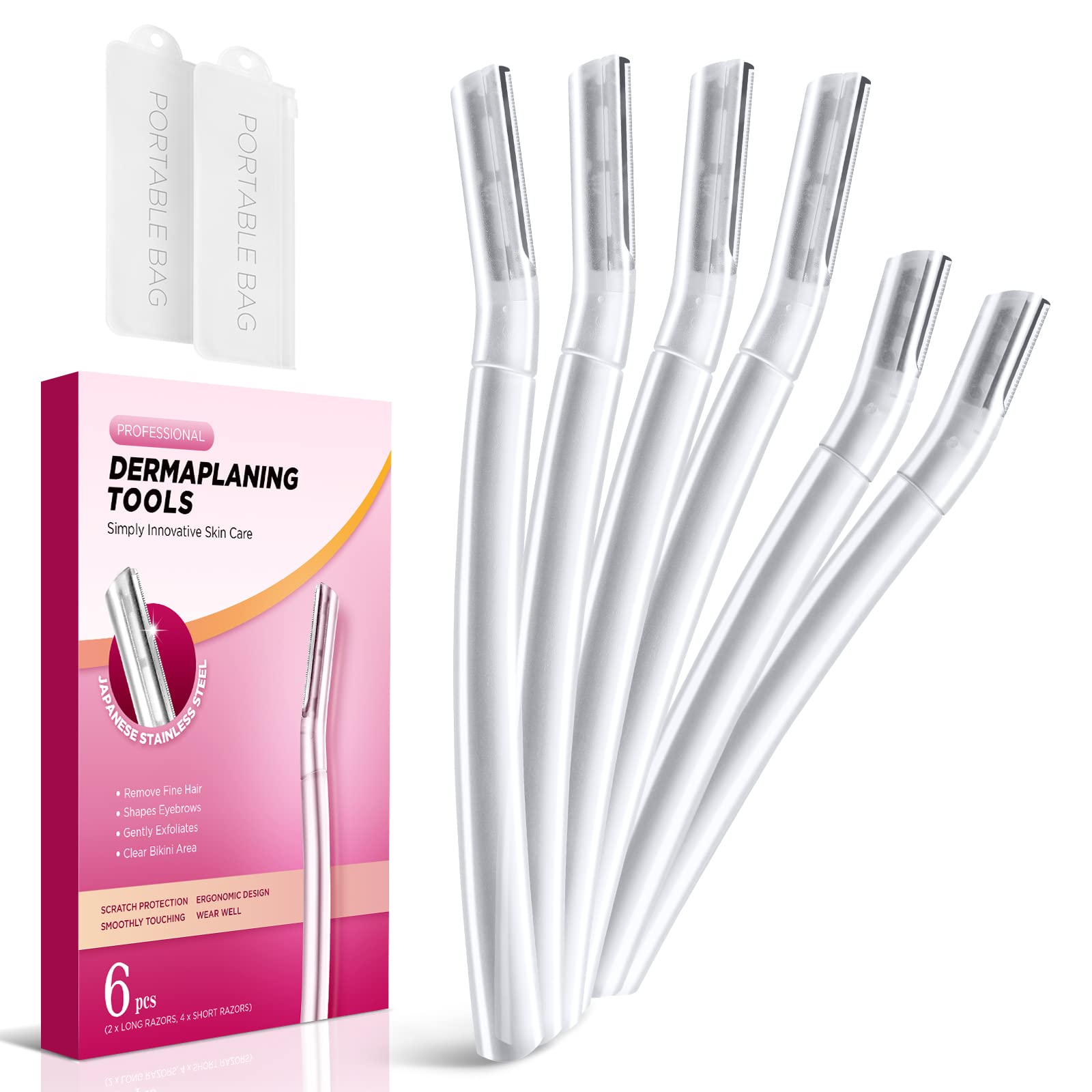 Dermaplaning Facial Razor Set for Smooth, Glowing Skin