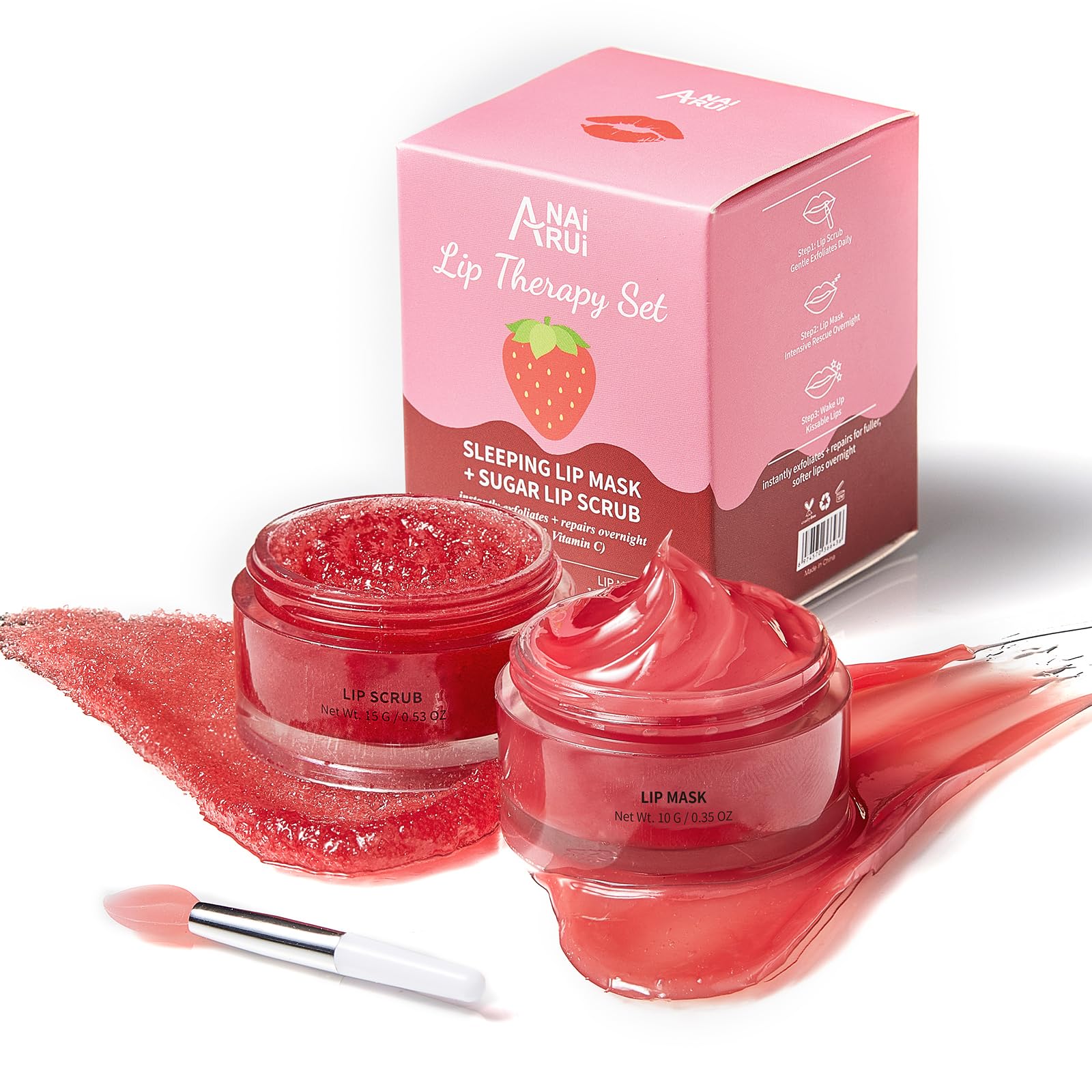 Sugar Lip Scrub & Exfoliating Balm Set for Softer Lips
