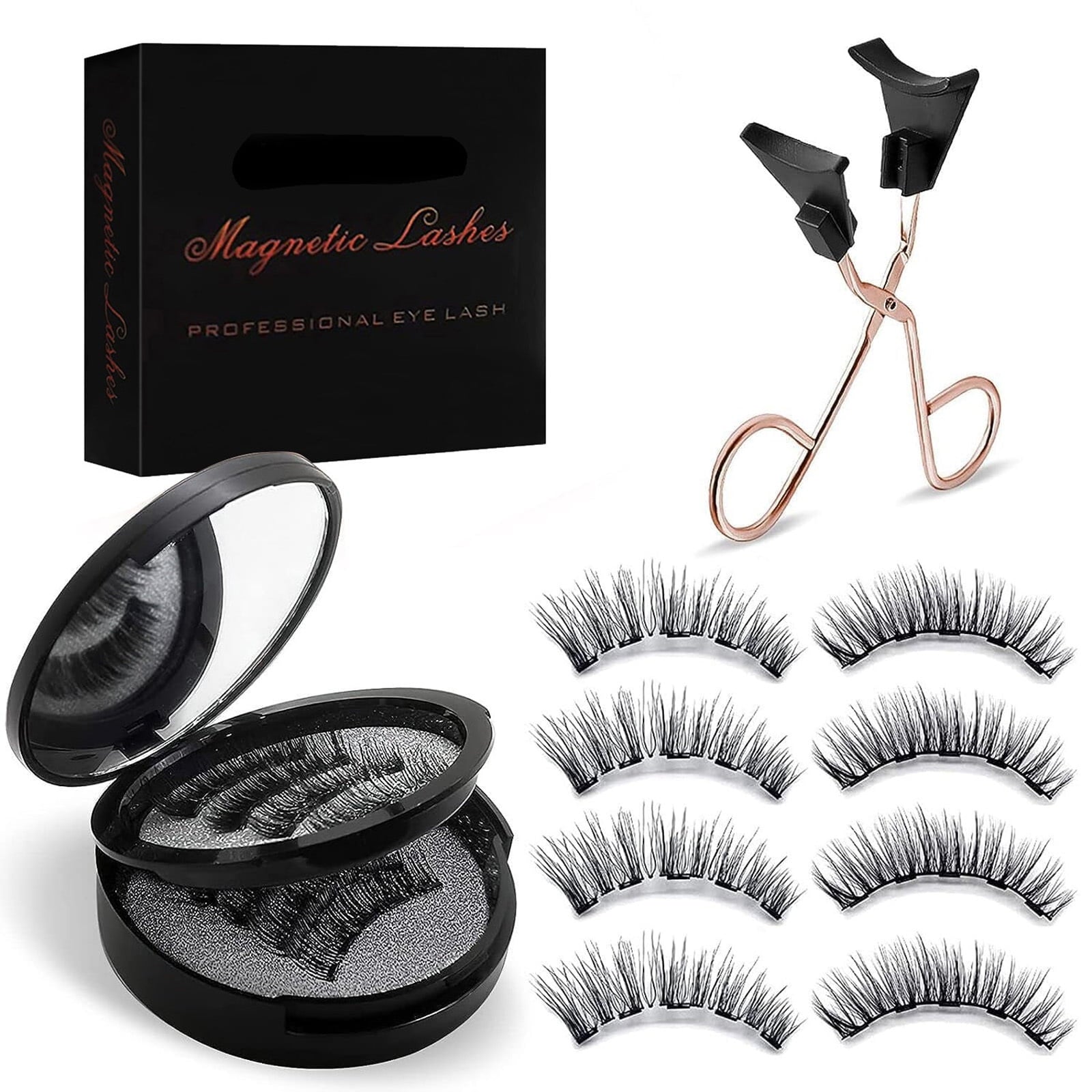 Reusable Magnetic Lashes No-Glue Mega Volume Kit – 4 Pairs