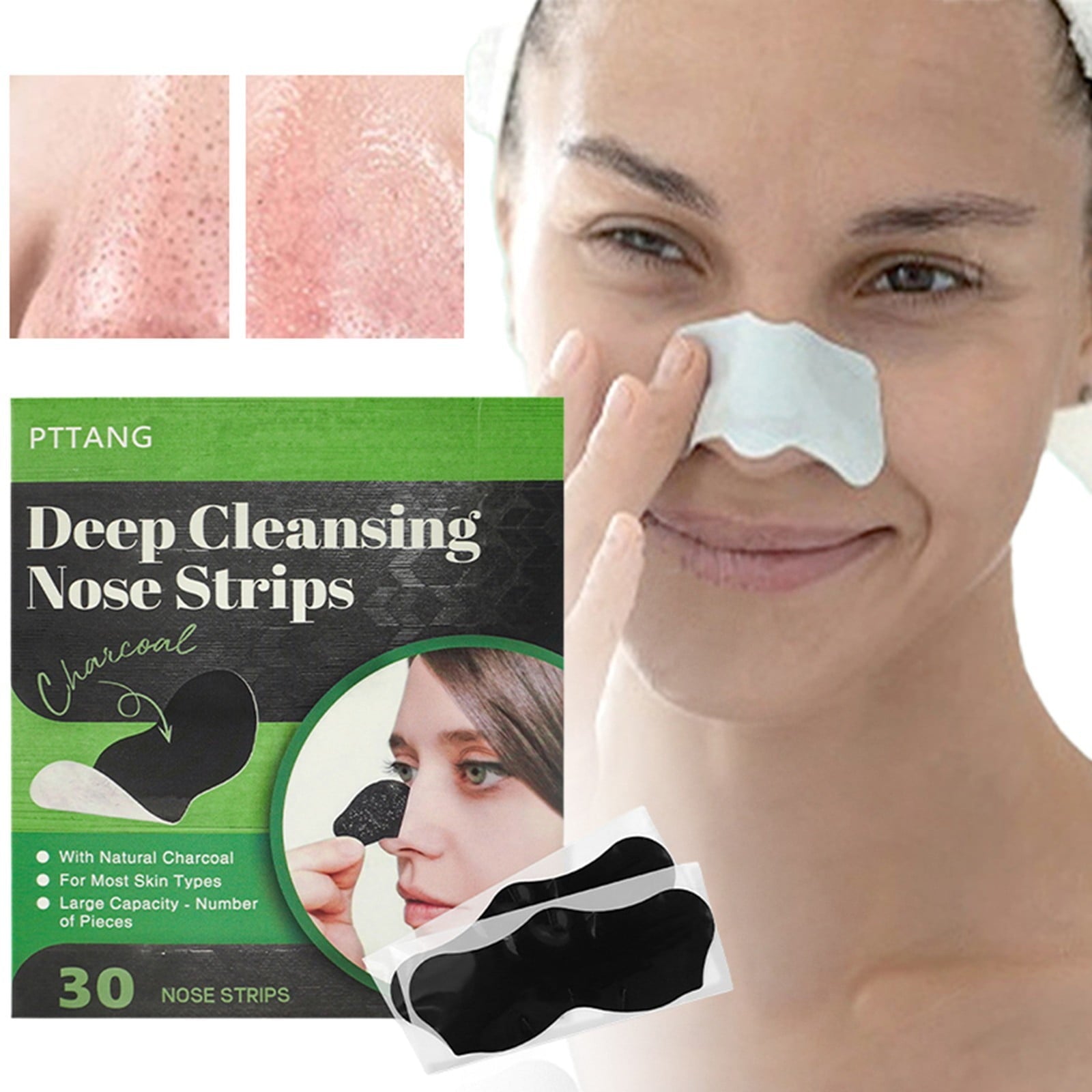 Deep-Cleansing Nose Pore Strips for Blackheads – 30-Pack