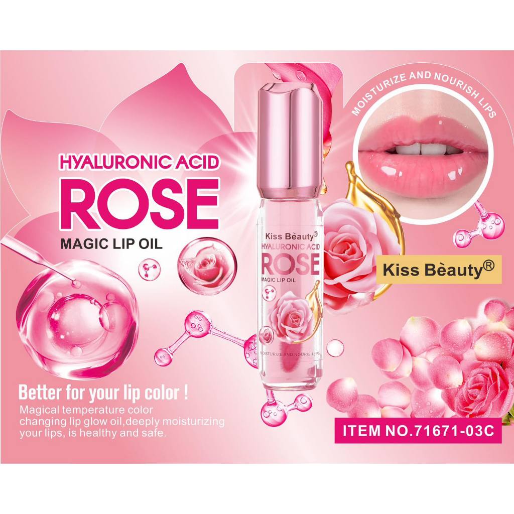 Tinted Lip Oil with Hyaluronic Acid for Glossy, Plump Lips